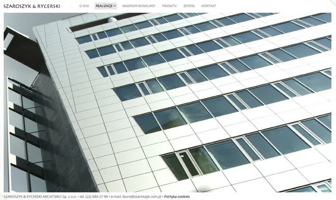 Projekt der Website Architects Szaroszzyk Knights