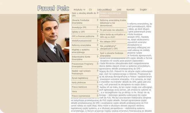 Design der Website Paul Pelc