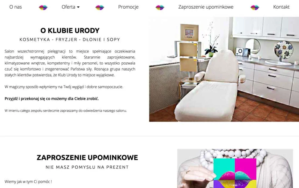 Designseite Schönheitssalon