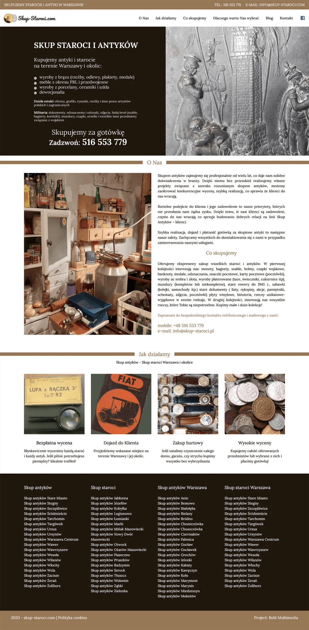 Projekt der Website we buy-old.pl