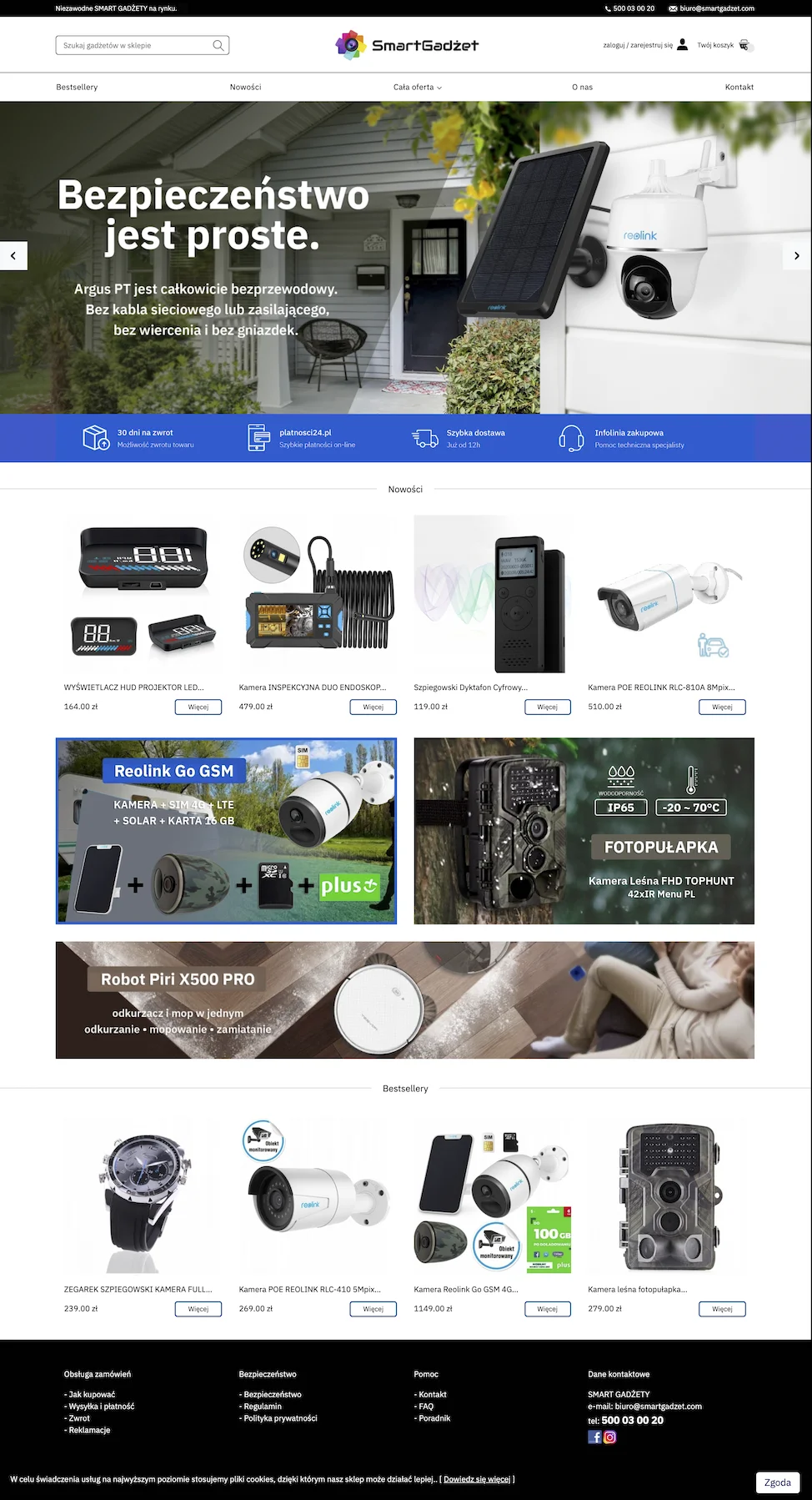 Website-Design reolink smartgadzet.com