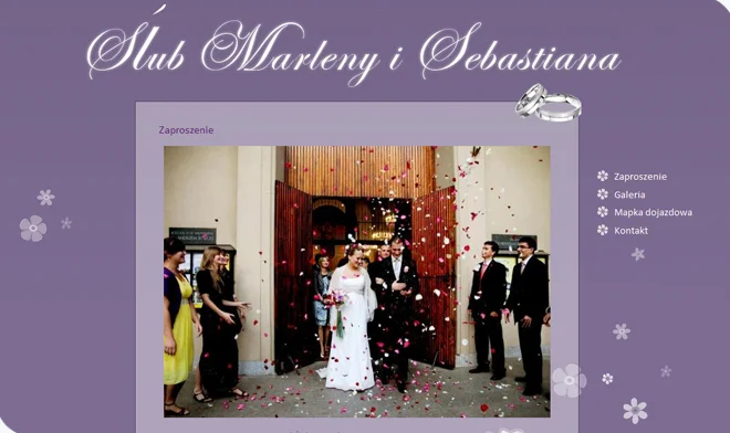 Design der Website von Marlena und Sebastian