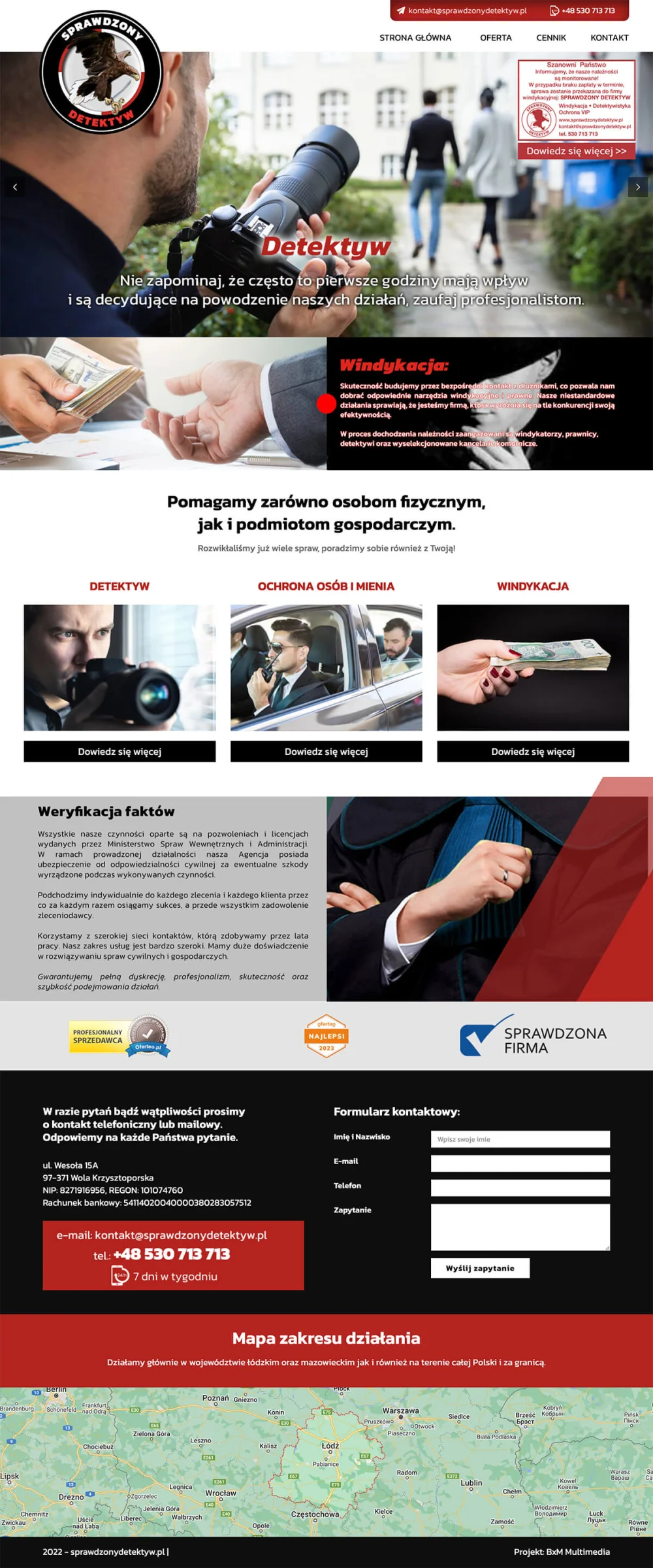 Seitendesign verifiziert Detective