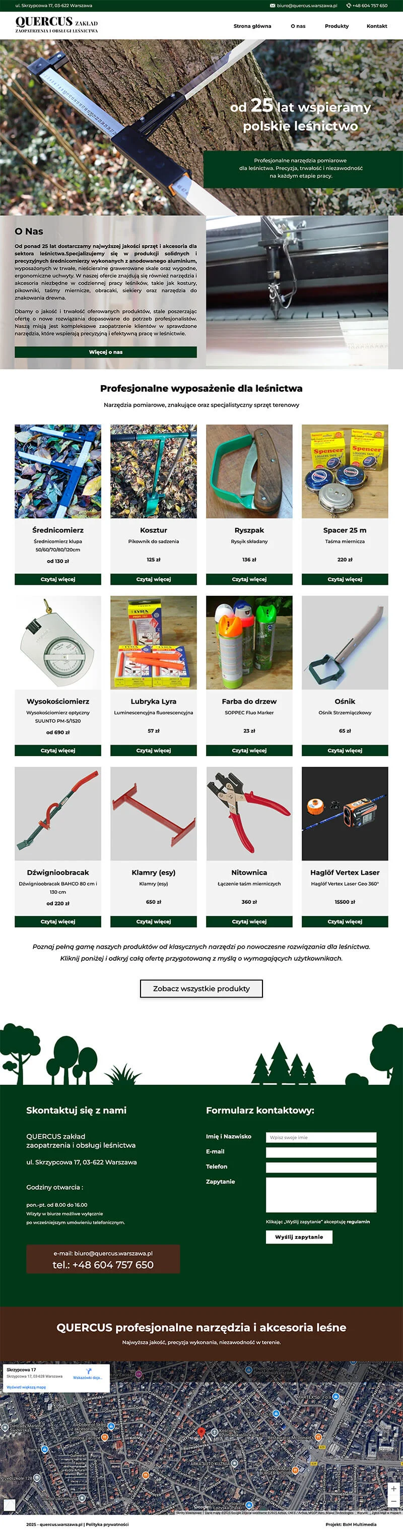 Quercus Warschau Website Design