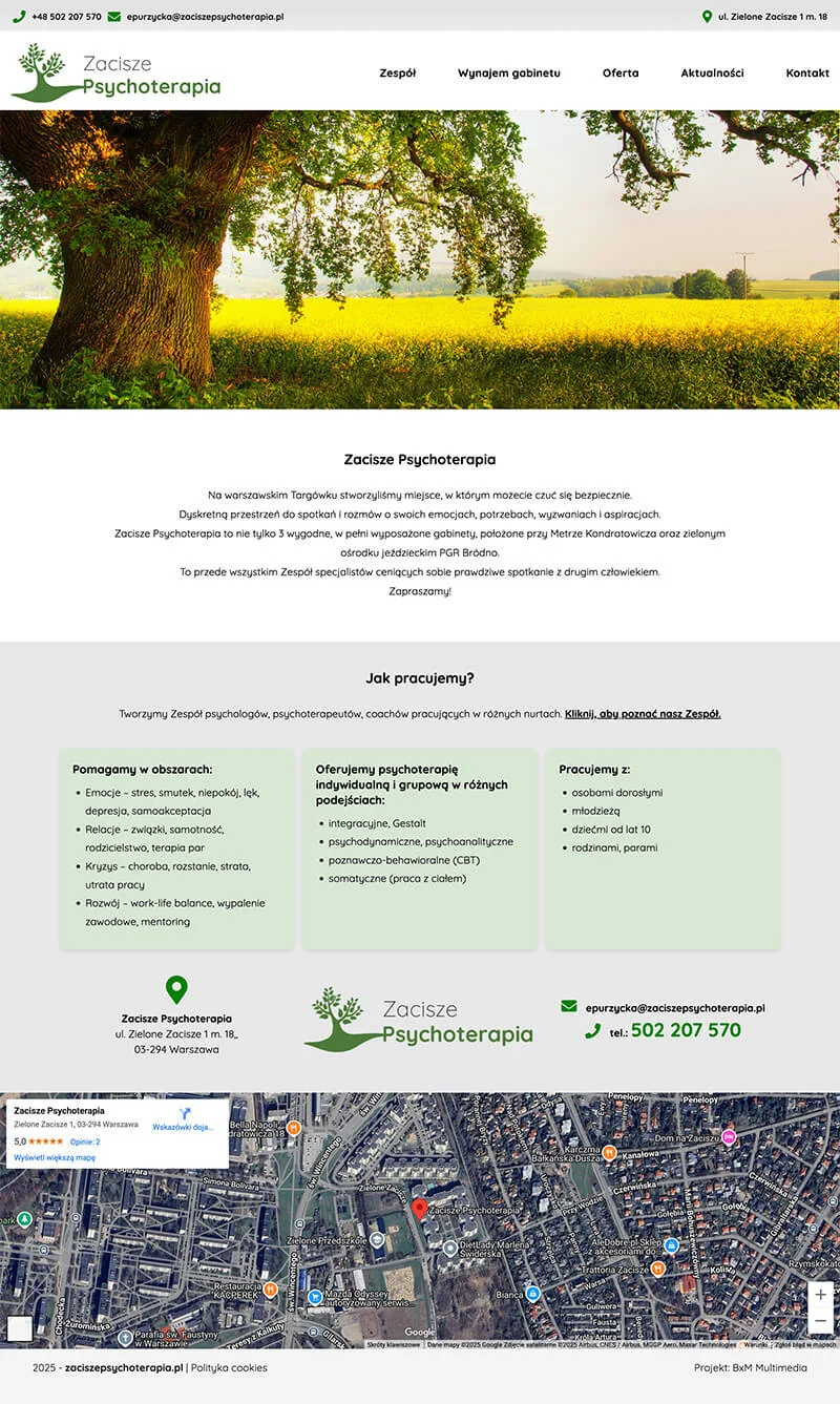 Projekt der Website Restlessness Psychotherapy