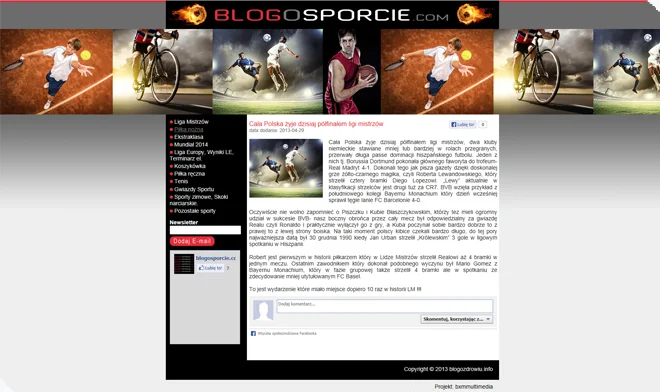Blogosportie.com Website Design