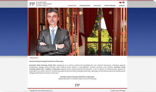 Gestaltung der Website Warschau