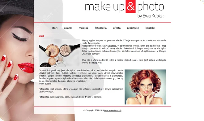 Make-upFoto Website Design