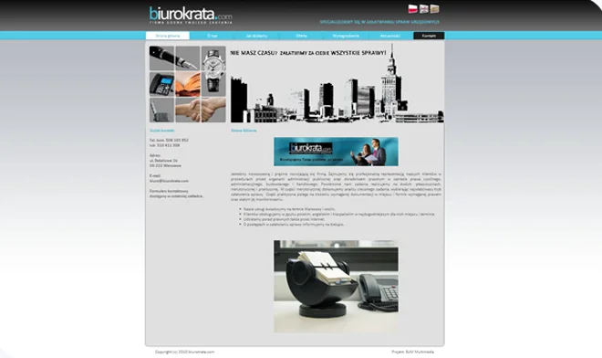 Projekt der Website Warsaw Lawyer