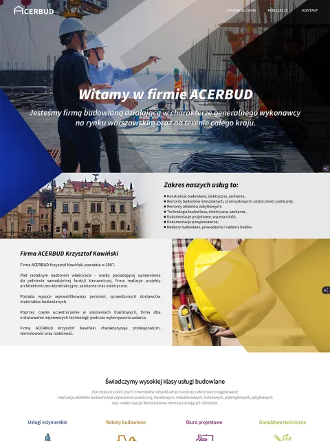 BXM-Projekt: Acerbud, Website-Vorschau