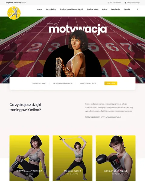 BXM-Projekt: Startpointe, Website-Vorschau