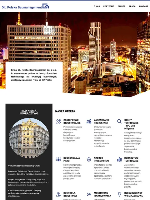 BXM-Projekt: DIL Polska, Website-Vorschau