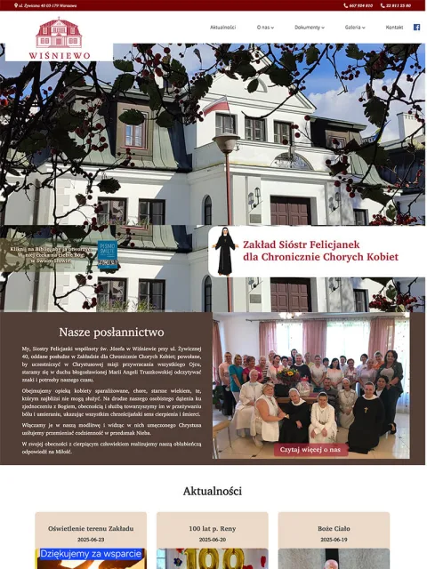 BXM-Projekt: Dom Opieki Felicjanki, Website-Vorschau