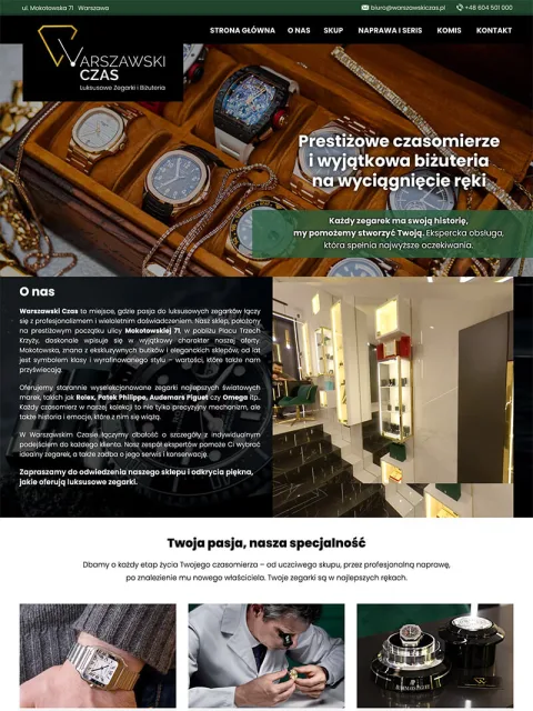 BXM-Projekt: Warszawski Czas, Website-Vorschau